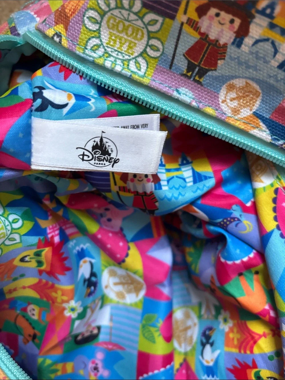 Disney Hello 'It's a small world' Colorful Tote Bag - Turquoise, Multicolor